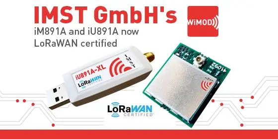 iM891A radio module and iU891A dongle receive LoRaWAN® certification